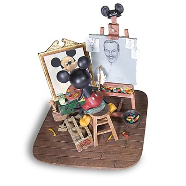 Self Portrait - Walt Disney and Mickey Mouse Figurine